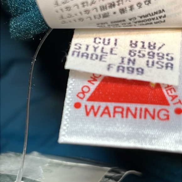 NWT RARE Patagonia Kids M Hip Flop Fleece Bucket HAT 1999 🔥 Blue - Picture 8 of 17